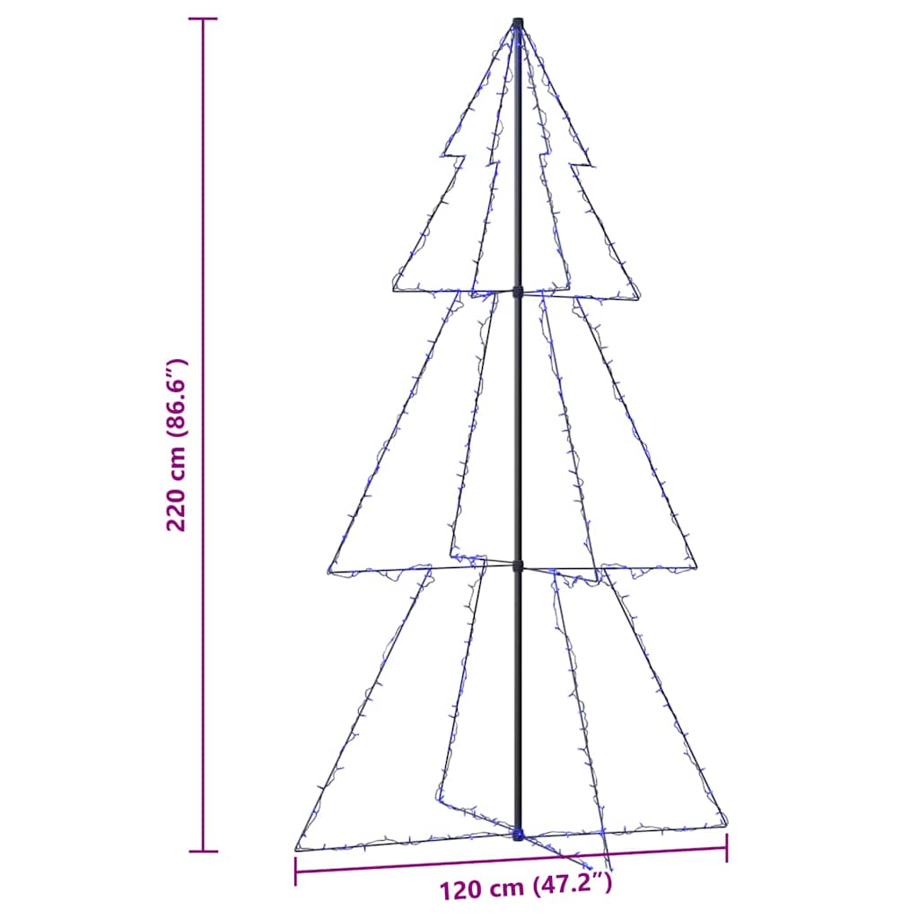 Christmas Cone Tree 300 LEDs Indoor and Outdoor 120x220 cm